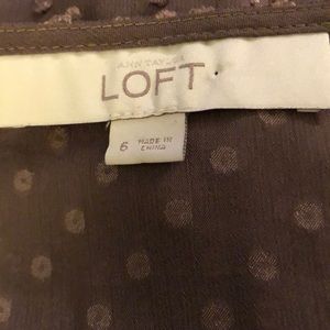 LOFT Dresses - Ann Taylor LOFT Taupe Ruffle Sheath Dress LOFT Dresses - Ann Taylor LOFT Taupe Ruffle Sheath Dress